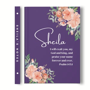 Bible Verse Personalized journal, Christian gifts for Friends, bible study gift  journal, sermon notes notebook for women, Christian Merch