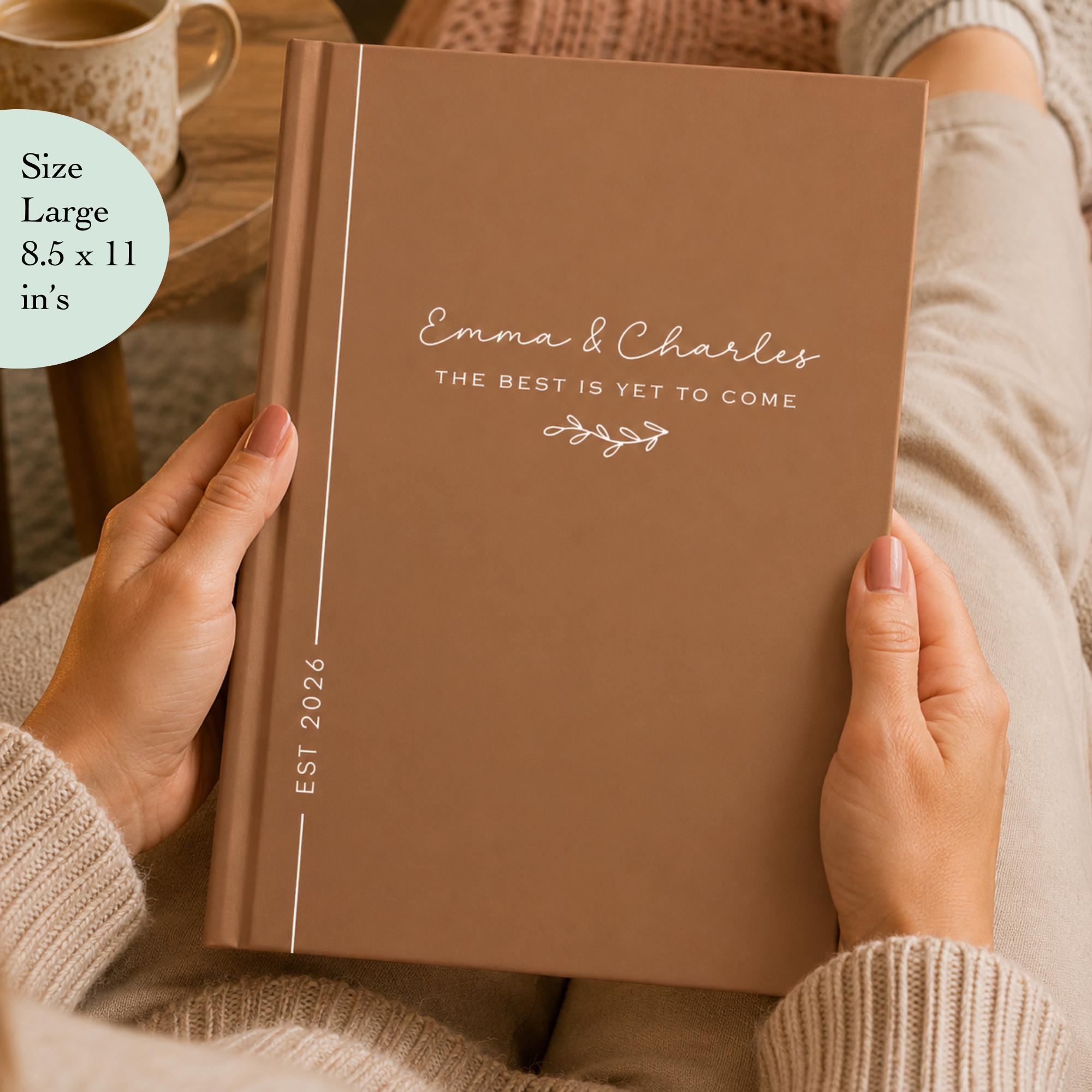 Personalized Wedding Gift Journal, Custom Couple Keepsake, Bride Groom Gift