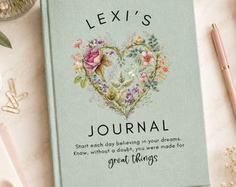 Teenage Girl Keepsake Journal Gift, Personalized Notebook for Girls Birthday