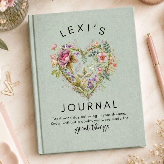 Teenage Girl Keepsake Journal Gift, Personalized Notebook for Girls Birthday