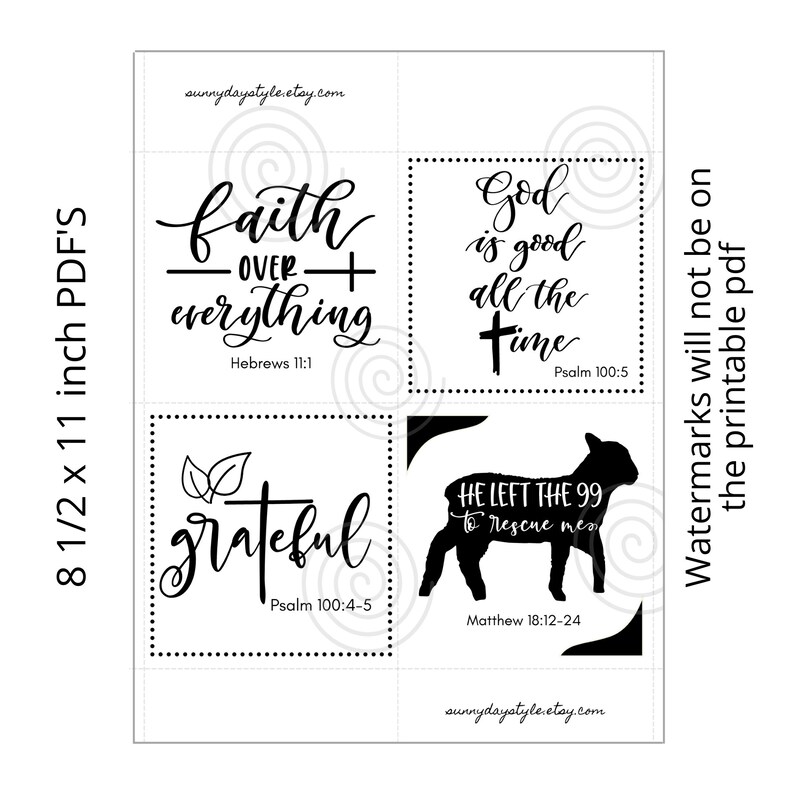 16 Printable Scripture Cards Instant Download Bible Verse Etsy