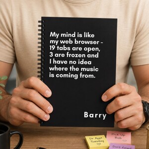 Programmer Gift Notebook, Personalized IT Journal, Funny Coder Gift