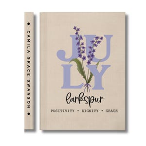 Juli Geburtstag BDay Geschenkideen, personalisiertes Name Journal, Teen Tween Notizbuch, Juli Geburtstagsblume Geschenk für Tochter, Enkelin, Nichte