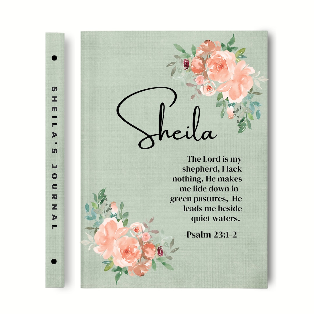 Psalm 23 Prayer Journal, Bible Study Journaling, Personalized Notebook ...