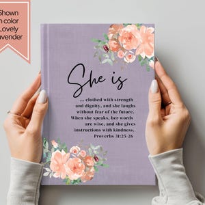 Proverbs 31 Prayer Journal, Bible Study Journal Personalized Notebook for Christian Women