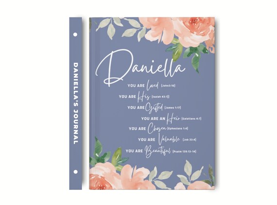 Personalized Daily Prayer Journal, Custom Devotional Notebook for Christian Teen Gift, Sermon Notes Journal, The Danielle Journal
