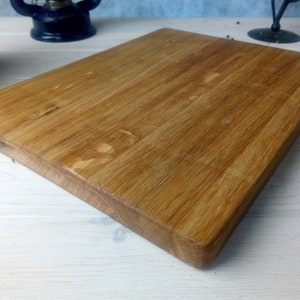 Wood cutting board, chopping board, custom edge grain wood cutting board, butcher block, with handles, oak, wood