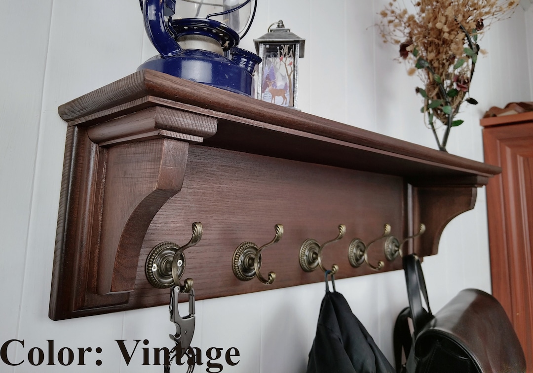Coat Rack, Coat Rack With Shelf, Wall Coat Rack, Antique Coat Rack
