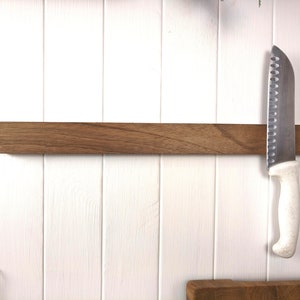 Magnetic Knife Block, Magnetic Knife Holder, Messerblock, Custom Knife Block, Magnetic Knife Strip Wall Mount, custom size walnut Knife Rack