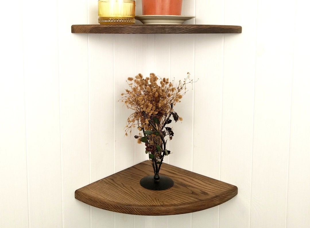 Corner Shelf, Corner Wall Shelf With Radius, Wall Mounted Shelf