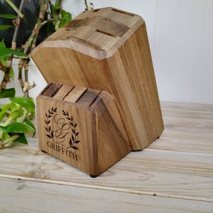 Knife block, handmade, beautiful knife holder, housewarming gift, custom knife handle, kitchen storage - exactly for Your knifes to order