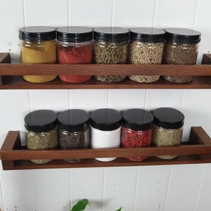 Spice Shelf, Wall Shelves, Large Spice Rack, Spice Organizer, Spice Rack Wall Mount, customized size & color Wooden Spice Shelf