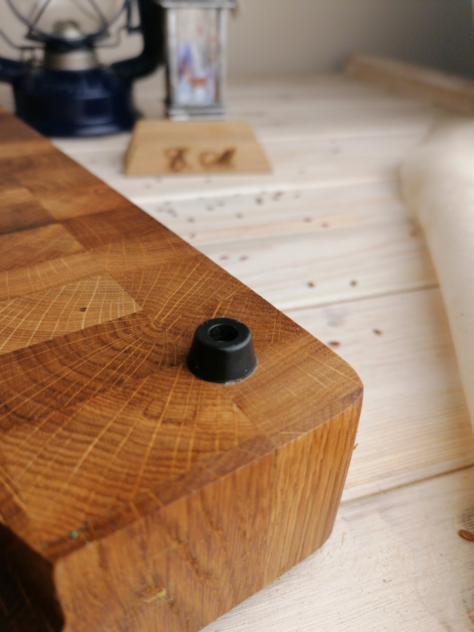 Wood Cutting Board Chopping Board With Rubberized Feet Etsy