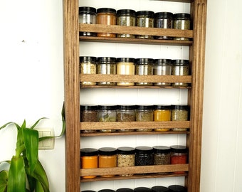 Spice Rack, Large Spice Rack, Coffee Mug Rack, Spice Organizer, Spice Rack Wall Mount, customized size & color Wooden Spice Shelf