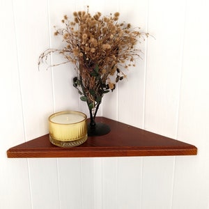 Corner Shelf, Corner Wall Shelf, Wall Mounted Shelf, Floating Corner Shelf, Triangle customized size & color Wooden Shelf