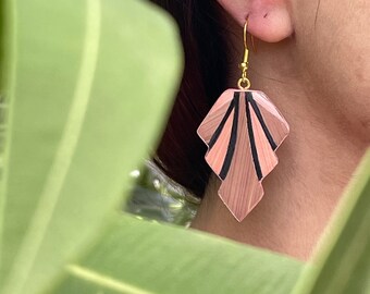 Natural rye straw earrings - Ecoresponsible zero waste