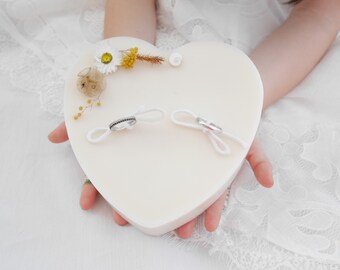 Country wedding ring door chic, boho, bohemian, wedding candle ring holder, ring support, box, cushion, support with flowers