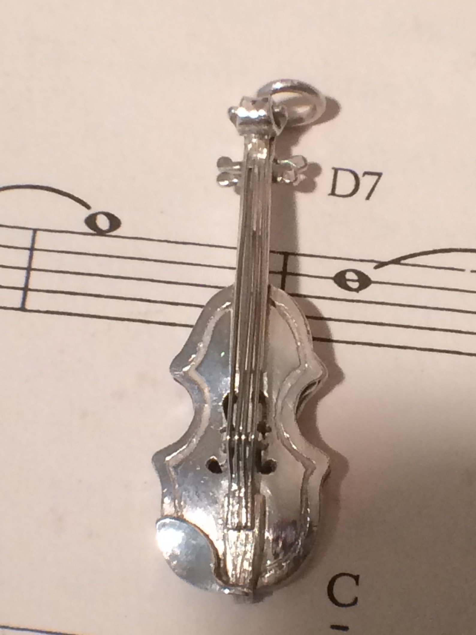 Silver and Platinum Violin Etsy