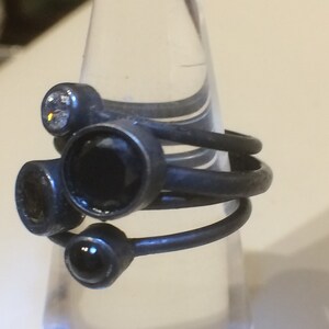 Handmade Black 925 silver Rings.