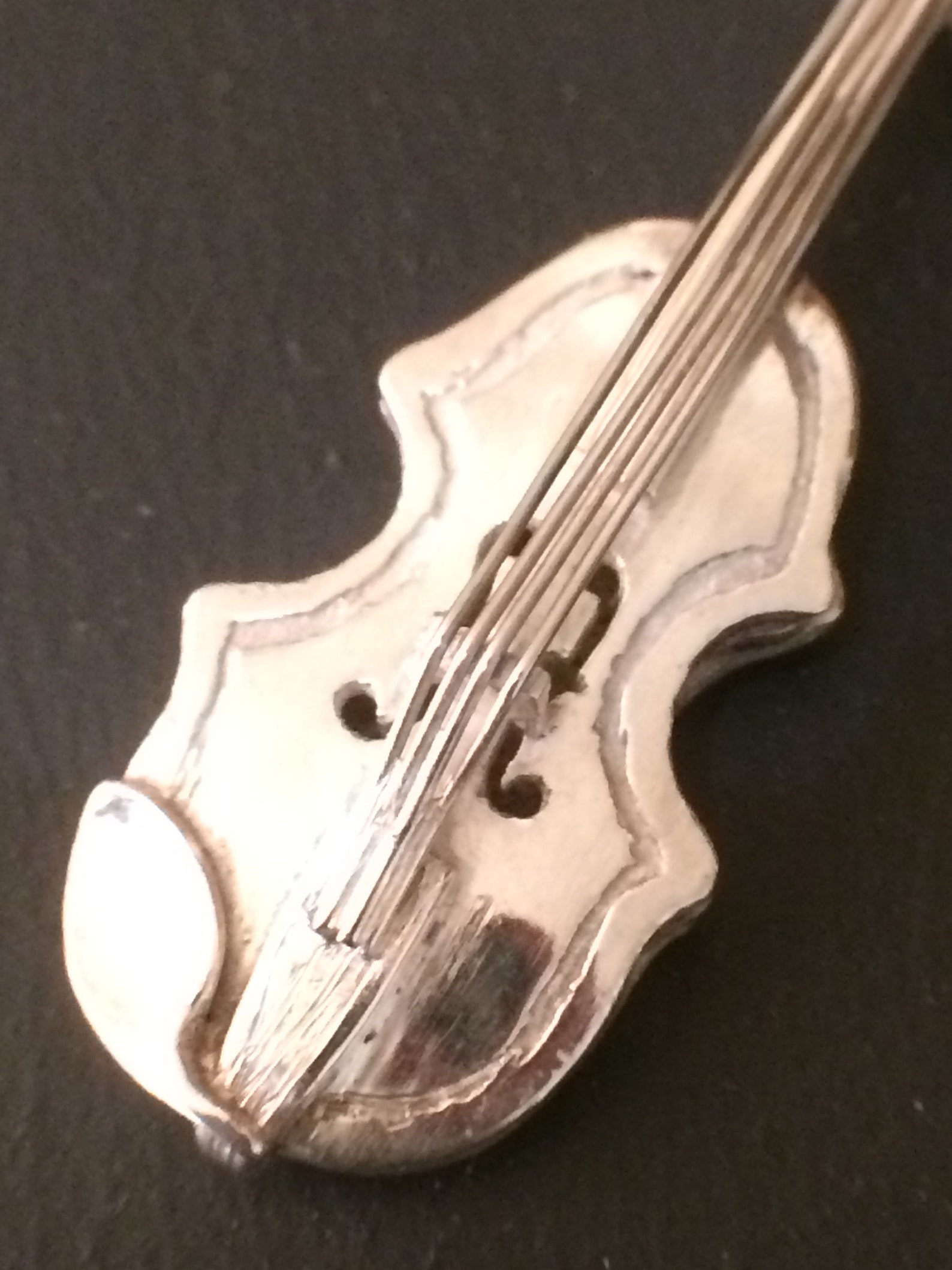 Silver and Platinum Violin Etsy