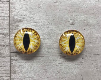 Par de cabujones de ojos de vidrio en tamaños de 6 mm a 40 mm, ojos de animales, iris humano (146)