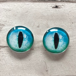 Cabochons yeux de chat bleus en verre de 6 mm à 40 mm, iris de chat (cc4)