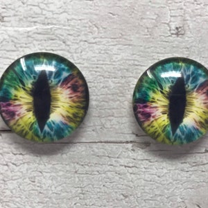 Regenboog cabochons met glazen oog in de maten 6 tot 40 mm drakenogen kat iris (007)