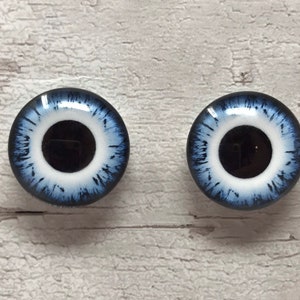 Cabochons yeux de dragon en verre bleu de 6 mm à 20 mm, iris de chat (366)