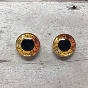 Paire de cabochons oeil de verre de 6 mm à 40 mm yeux de dragon renard chat iris (173)