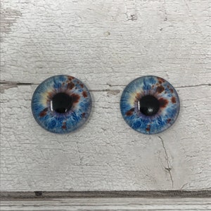 Cabochons en oeil de verre bleu de 6 mm à 40 mm iris humain chien chat yeux d'animal (424)