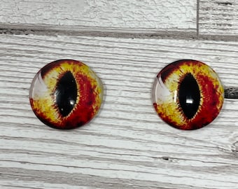Cabujones de ojos de cristal en tamaños de 8 mm a 40 mm, ojos de gato, iris de dragón, ojos de animal (484)