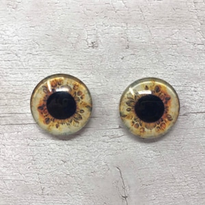 Par de cabujones de ojos de cristal realistas en tamaños de 6 mm a 20 mm, ojos de dragón realistas, iris de gato (332)