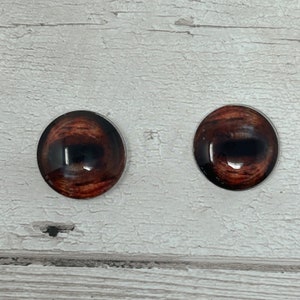 Cabochons en verre marron, de 6 à 40 mm, yeux de mouton, yeux de cheval, yeux de cerf, yeux de chèvre, yeux de pieuvre, yeux de mangouste (534)