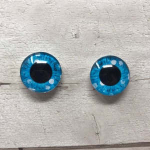 Paire de cabochons yeux bleus en verre de 6 mm à 40 mm yeux de dragon yeux de renard chat (188)