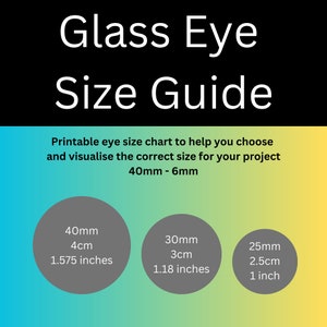 Glass eye size guide - printable circle sizer - circle measuring tool