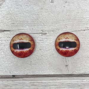 Cabochon di vetro arancione con occhi in dimensioni da 6 mm a 40 mm occhi di pecora, occhi di cavallo, occhi di cervo, occhi di capra, occhi di polpo occhi di mangusta (458)