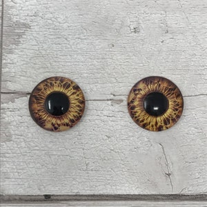 Cabochons met glazen oog in de maten 6 tot 40 mm menselijke iris hond kat dierenogen (454)