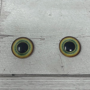 Par de cabochões de olhos de vidro nos tamanhos de 6 mm a 40 mm olhos de dragão gato raposa íris (606)