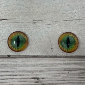 Glass eye cabochons in sizes 6mm to 40mm dragon eyes cat iris (658)