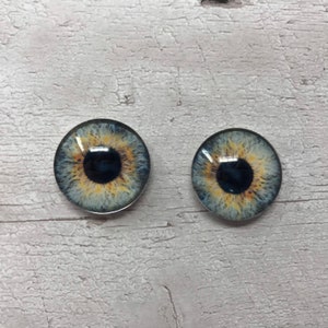 Paire de cabochons réalistes en verre, yeux de dragon, iris de 6 mm à 20 mm (349)