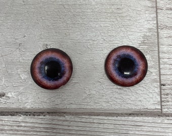 Cabujones de cristal marrón con forma de ojo de dragón, perro, lobo e iris en tamaños de 6 mm a 40 mm (488)