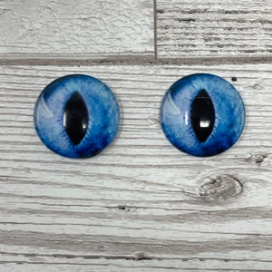Cabochons en verre bleu oeil de 8 mm à 40 mm yeux de chat iris de dragon yeux d'animal (477)