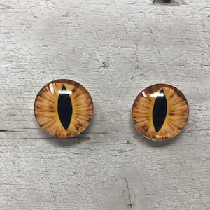 6mm Yellow Color Round Safety Eyes with Black Pupils with washers 5 pairs /  Amigurumi Eyes / Doll Eyes / Animal Eyes / Toys Eye / Amigurumi