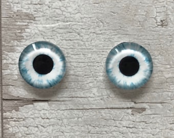 Icy glass eye cabochons in sizes 6mm to 40mm human bird animal zombie eyes (130)