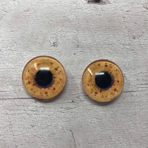 Par de cabujones de ojos de cristal realistas en tamaños de 6 mm a 20 mm, ojos de dragón realistas, iris de gato (347)