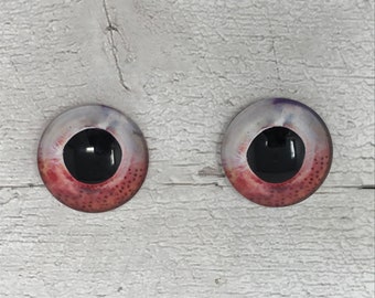 Glass eye cabochons in sizes 6mm to 20mm dragon eyes fish reptile lizard iris (401)