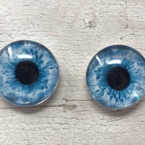 Paire de cabochons en verre bleu oeil de 6 mm à 20 mm yeux de dragon et iris de chat (319)