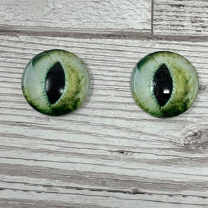 Cabochons en oeil de verre vert de 8 mm à 40 mm yeux de chat iris de dragon yeux d'animal (478)