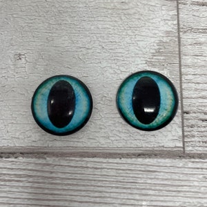 Cabochons yeux de chat bleus en verre de 6 mm à 40 mm, iris de chat (512)