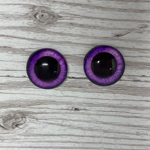 Cabochons en verre violet pour les yeux dans les tailles 6 mm à 40 mm Yeux humains oiseau animal zombie (503)